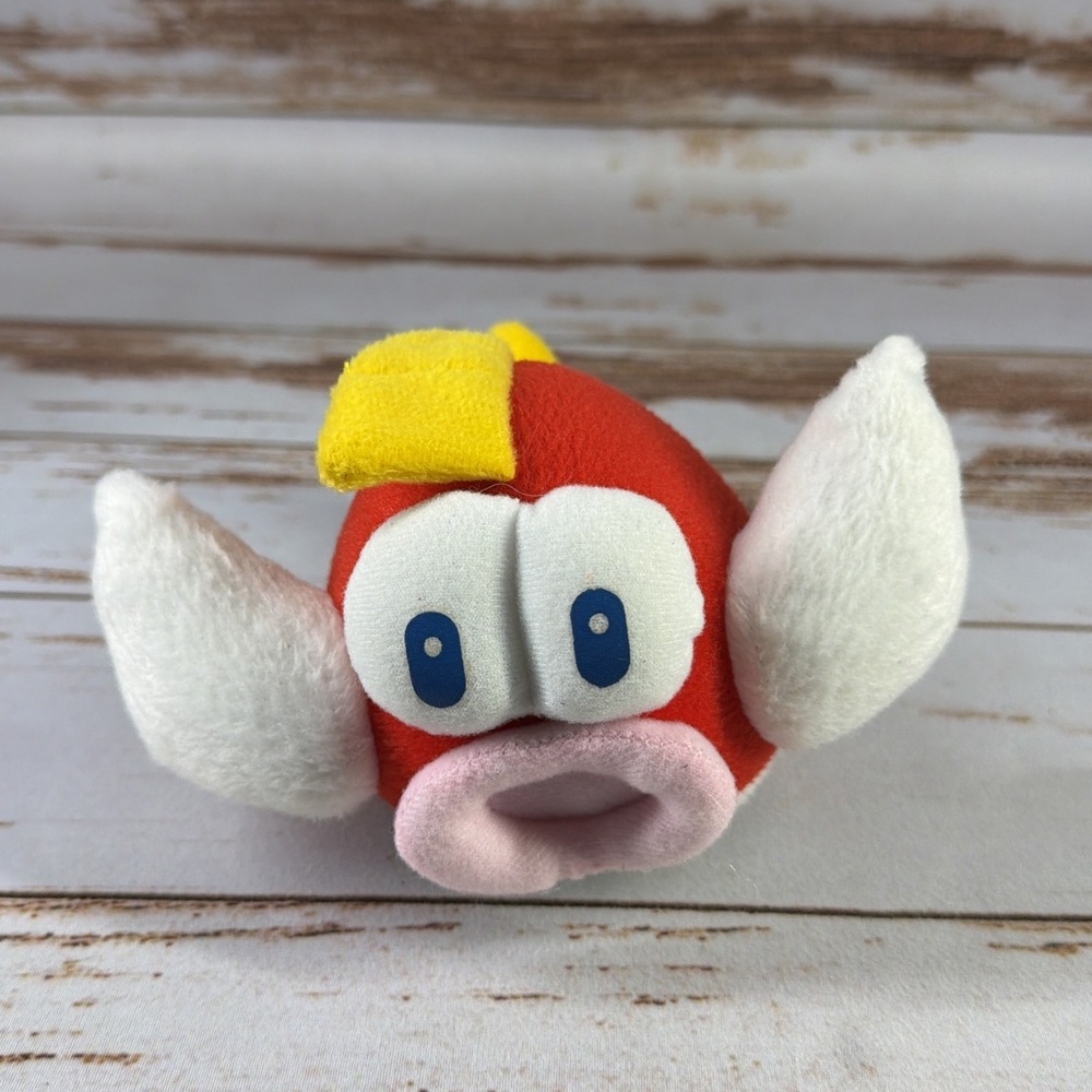 Cheep Cheep Fish Super Mario Bros Sanei Plush 6" Stuffed 2010 Toy Doll